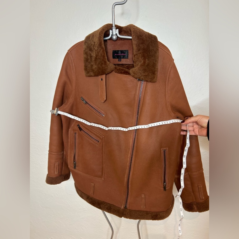 Annabelle Brown Shearling Jacket - Picture 8 of 11